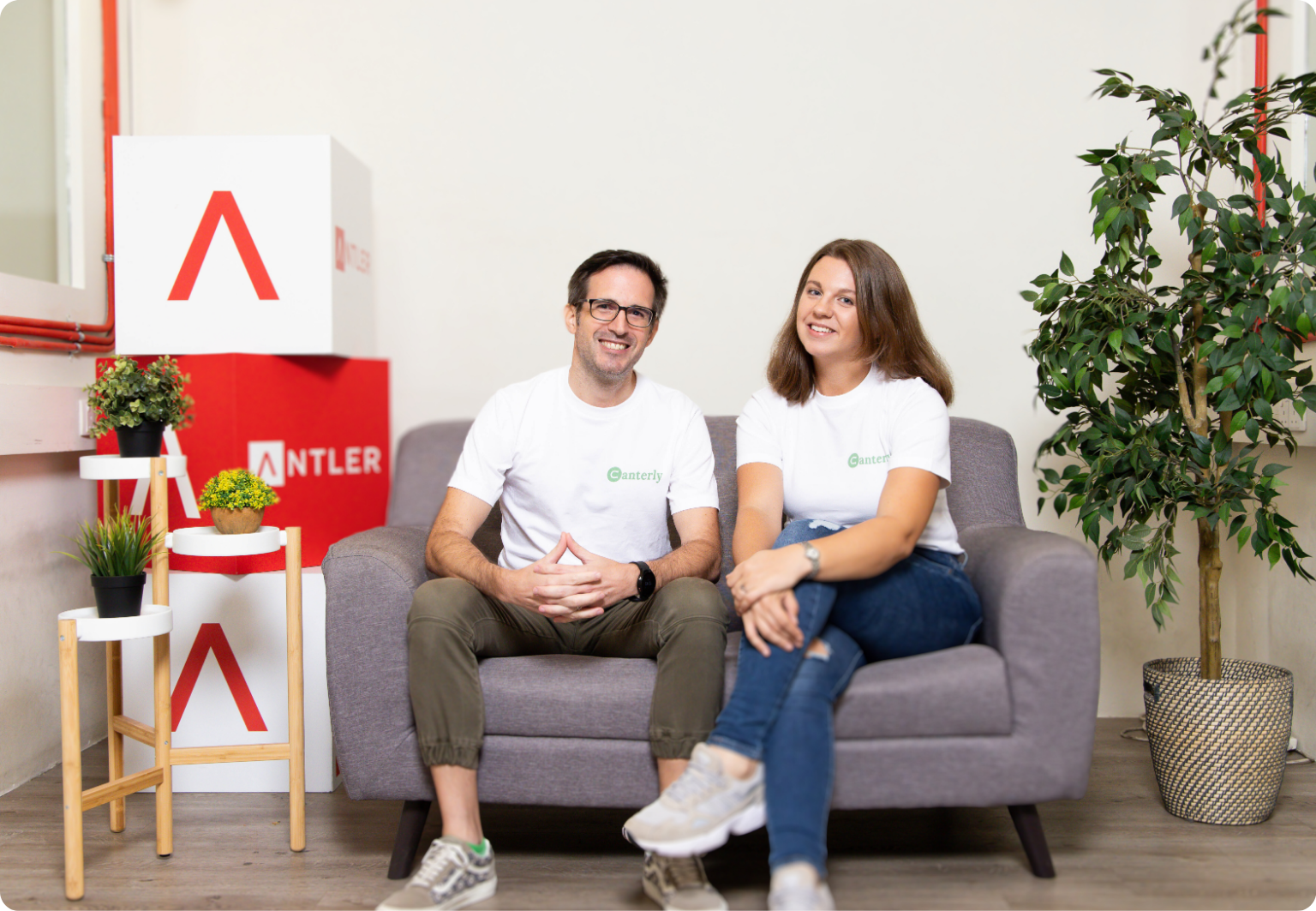 Sylvain Bougerel and Nanda Prins, Founders of Canterly, backed by Antler VC Pre-Seed